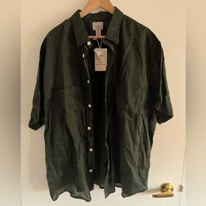 NWT Men’s XXL H&M linen short sleeve button up